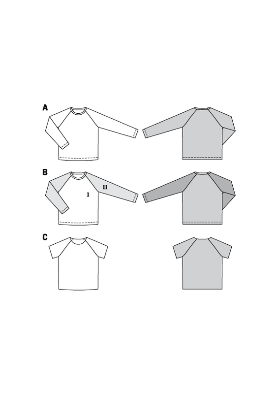 9346 - Burda - raglangenser/ -t-skjorte