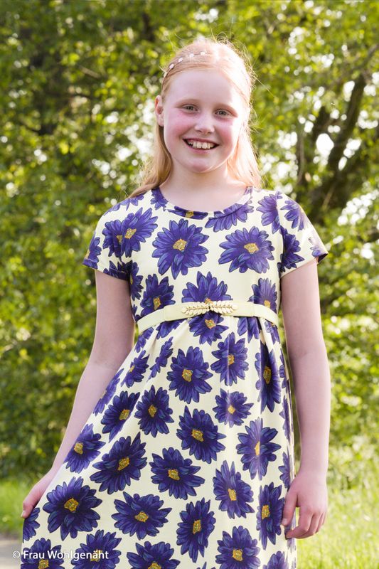 French Terry - lilla blomster