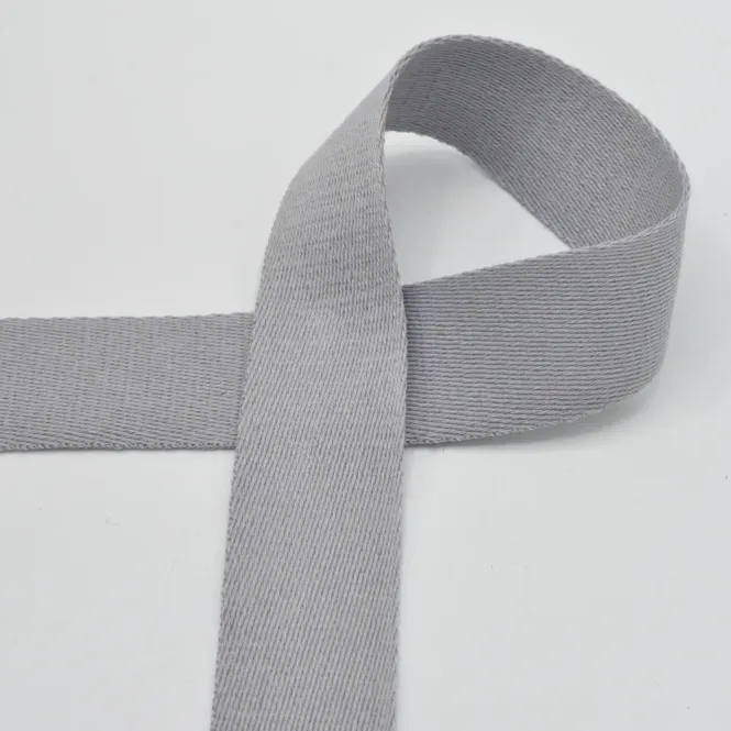 Hovedbilde Webbing, soft, 38 mm, lysgrå