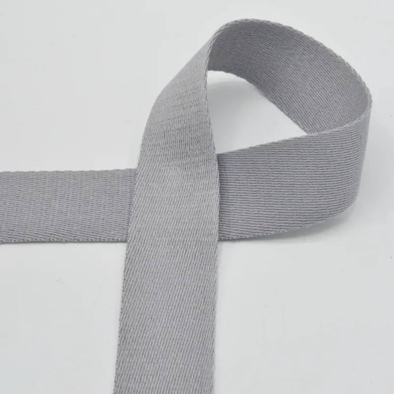 Webbing, soft, 38 mm, lysgrå