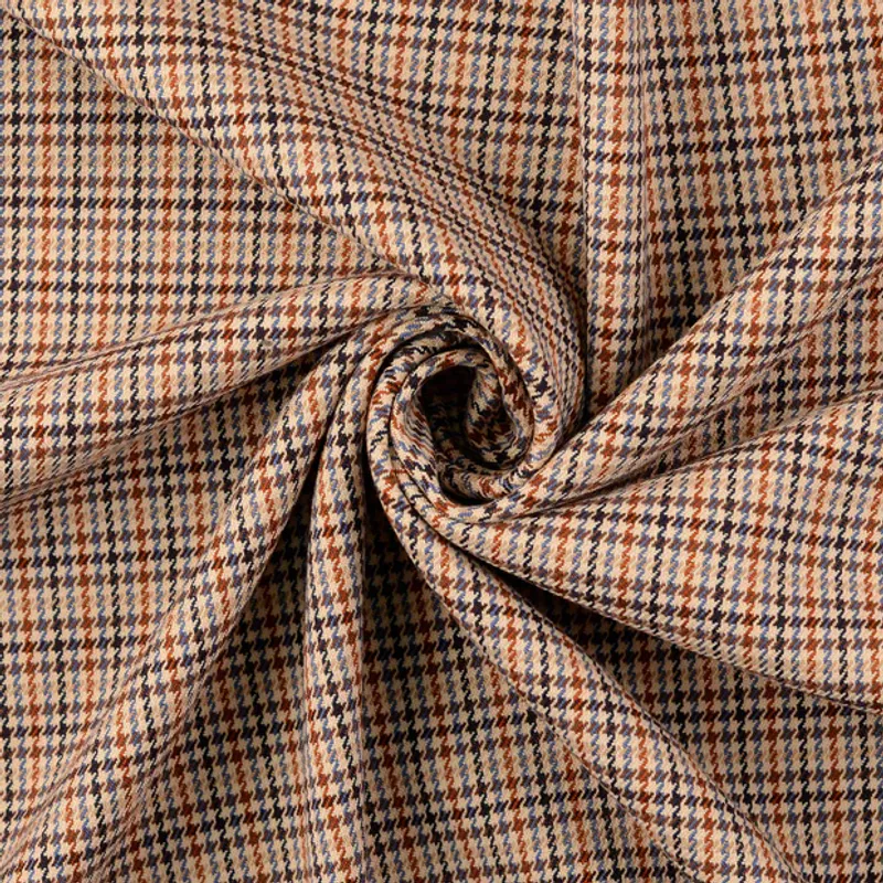 Doubleface-Twill, stretch - rust-blå