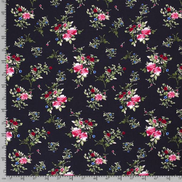 Bilde av Viskose crepe - 10 cm blomsterbuketter på marine