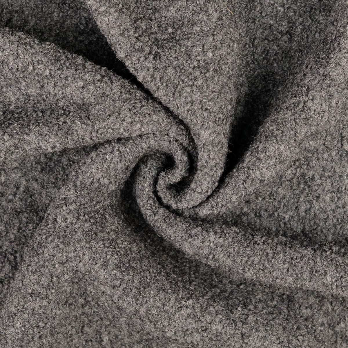 Ull-bouclé - grå melert