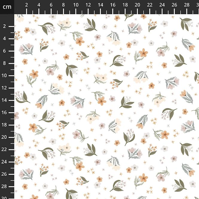 Hovedbilde Petal & Purr - småblomstret på offwhite