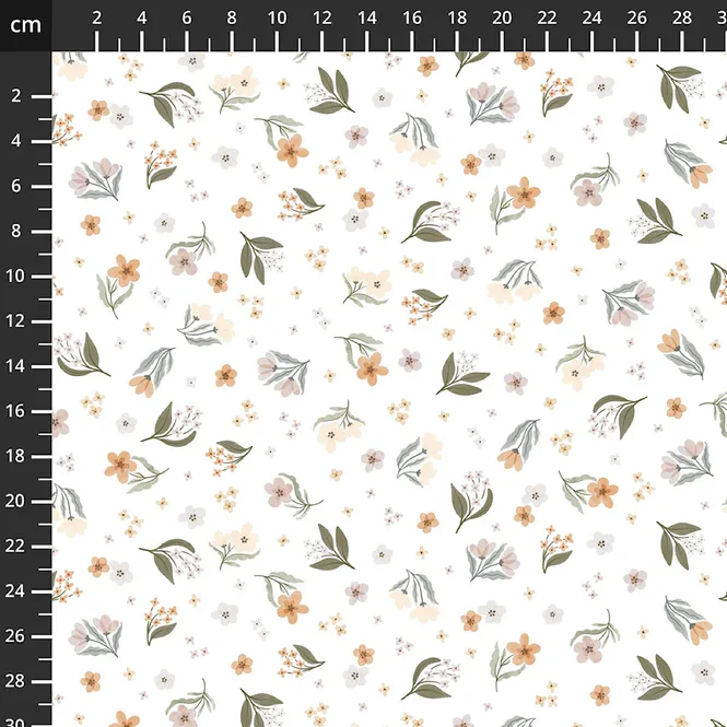 Hovedbilde Petal & Purr - småblomstret på offwhite